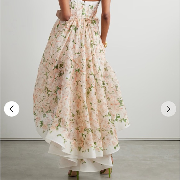 NWT ZIMMERMANN
Natura asymmetric strapless floral-print linen silk gauze gown 4 - Picture 11 of 12